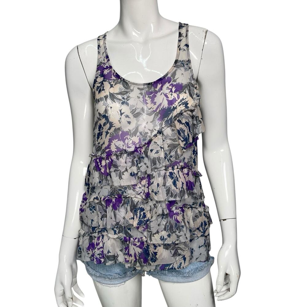Eliot Silk Floral Dressy Tank Top Women’s XS